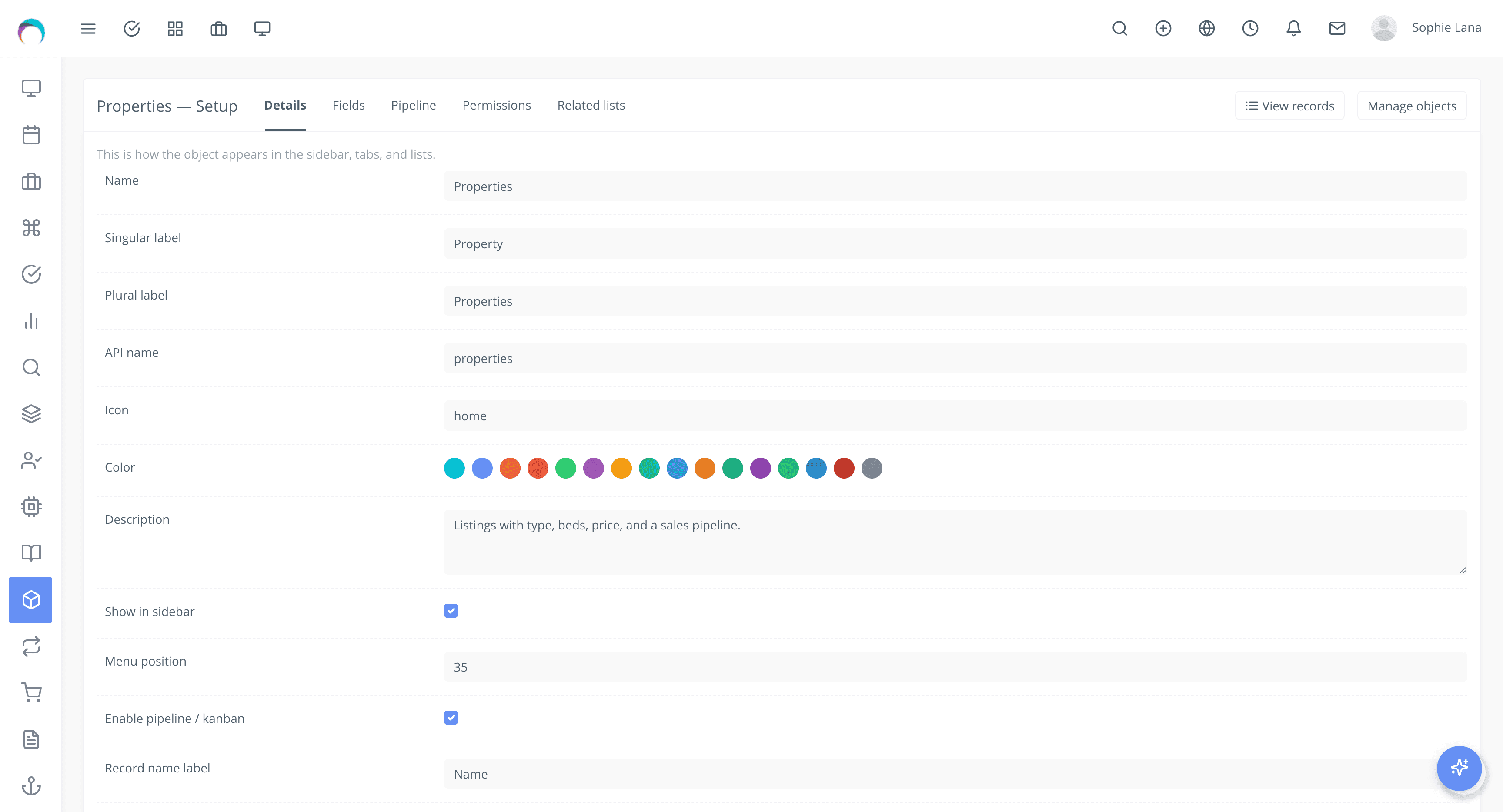 Custom Objects Module for RISE CRM screenshot 3
